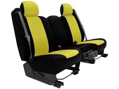 Neosupreme Custom 1st Row Bucket Seat Covers; Yellow/Black (16-24 Titan XD w/ Bucket Seats)