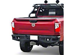 Armour Rear Bumper with LED Lights; Black (16-23 Titan XD)