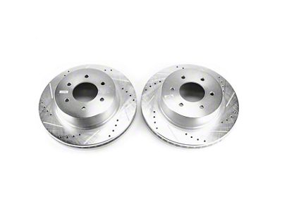 PowerStop Evolution Cross-Drilled and Slotted 6-Lug Rotors; Front Pair (16-24 Titan XD)