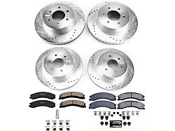 PowerStop Z23 Evolution Sport 6-Lug Brake Rotor and Pad Kit; Front and Rear (16-24 Titan XD)