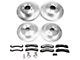 PowerStop Z36 Extreme Truck and Tow 6-Lug Brake Rotor and Pad Kit; Front and Rear (16-24 Titan XD)