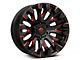 Fuel Wheels Quake Gloss Black Milled with Red Accents 6-Lug Wheel; 20x10; -18mm Offset (16-24 Titan XD)