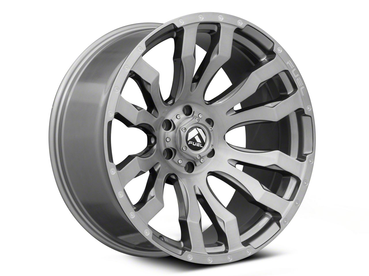 Fuel Wheels Titan XD Blitz Platinum Brushed Gunmetal 6Lug Wheel; 20x9; 1mm Offset D69320908450