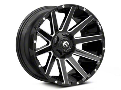 Fuel Wheels Contra Gloss Black Milled 6-Lug Wheel; 22x12; -43mm Offset (16-24 Titan XD)