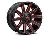 Fuel Wheels Contra Gloss Black with Red Tinted Clear 6-Lug Wheel; 20x9; 20mm Offset (16-23 Titan XD)