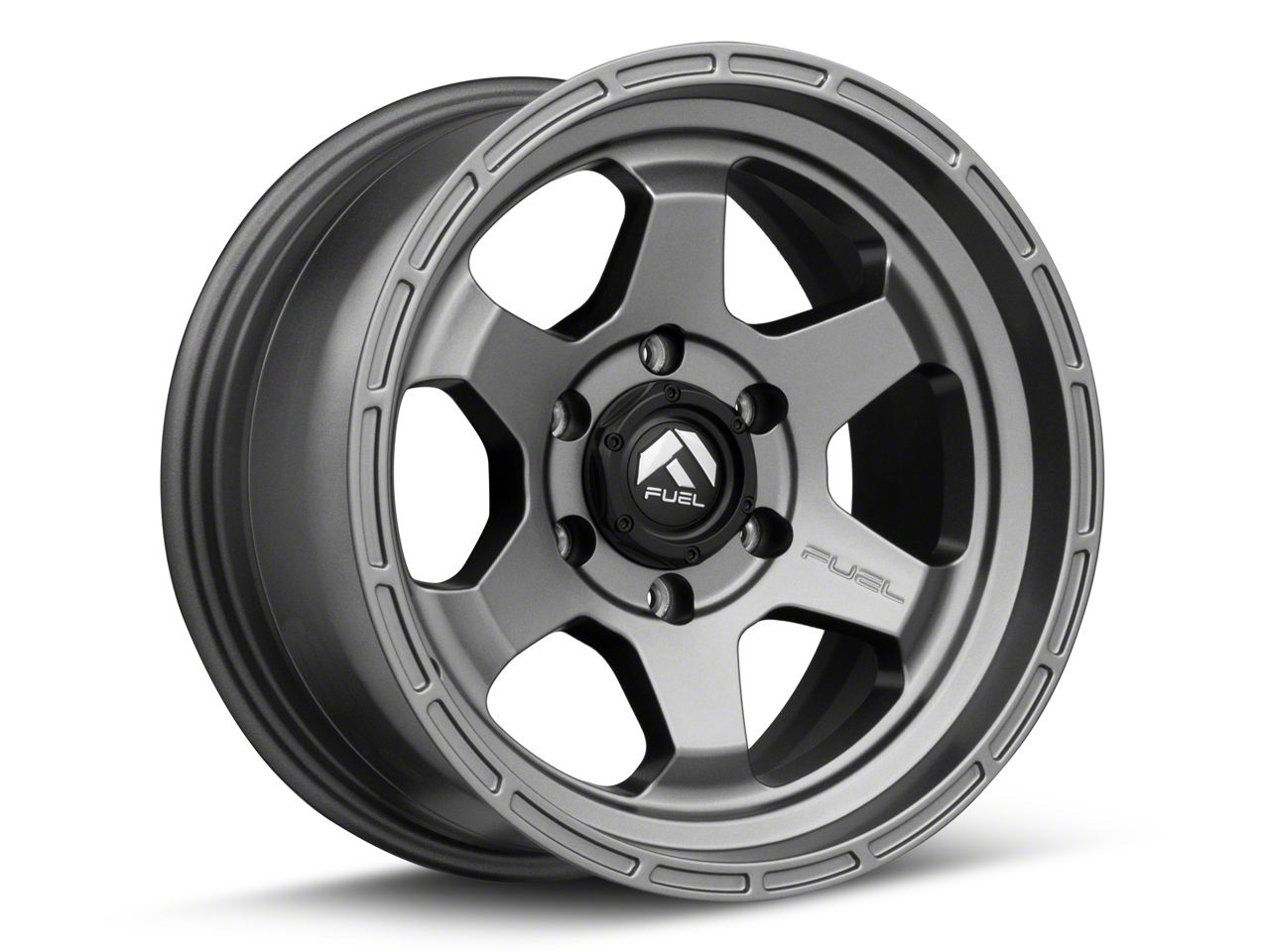 Fuel Wheels Shok Matte Gunmetal 6-Lug Wheel; 18x9; 1mm Offset (16-23 Titan XD)
