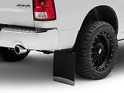 Husky 14-Inch Wide KickBack Mud Flaps; Front or Rear; Textured Black Top and Stainless Steel Weight (04-18 RAM 1500)