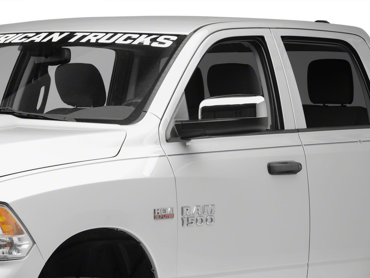 For 2019 2020 2021 Dodge Ram 1500 Side Mirror Covers Trim W/Turn Signal Chrome 