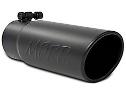 MBRP 3.50-Inch Angled Rolled End Exhaust Tip; Black (Fits 3-Inch Tailpipe)