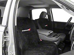 Seat Protector with Dodge Logo; Black (02-22 RAM 1500)