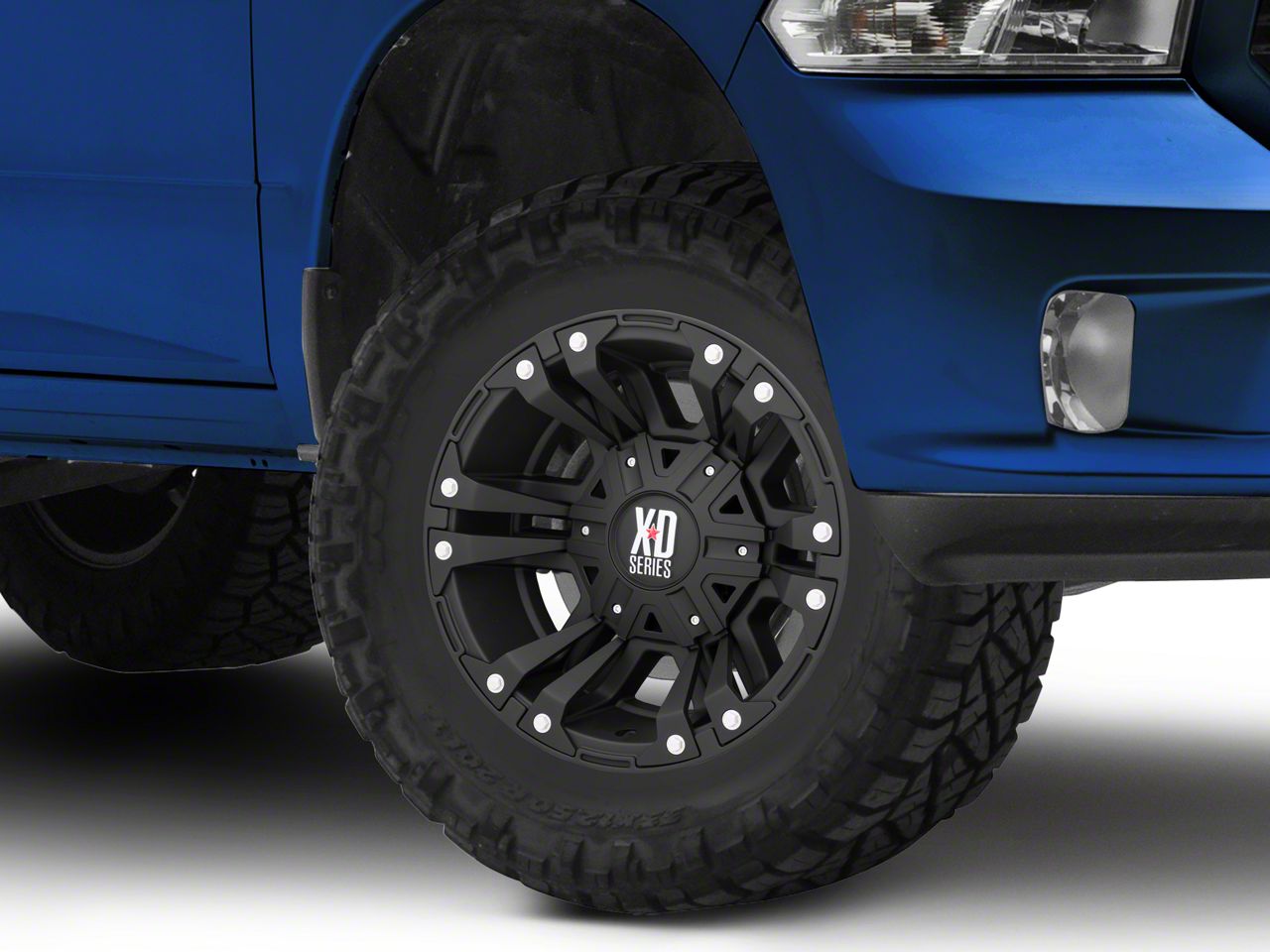 XD RAM Monster II Matte Black 5-Lug Wheel - 17x9; -12mm Offset ...