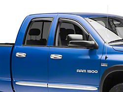 Weathertech Side Window Deflectors; Front and Rear; Dark Smoke (02-08 RAM 1500 Quad Cab)
