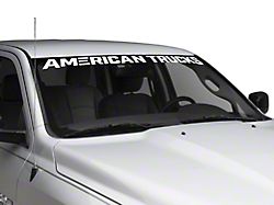 SEC10 AmericanTrucks Windshield Banner; White (02-21 RAM 1500)