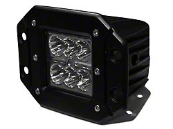 DV8 Offroad 3-Inch Chrome Series Flush Mount LED Cube Light; Spot Beam (Universal; Some Adaptation May Be Required)