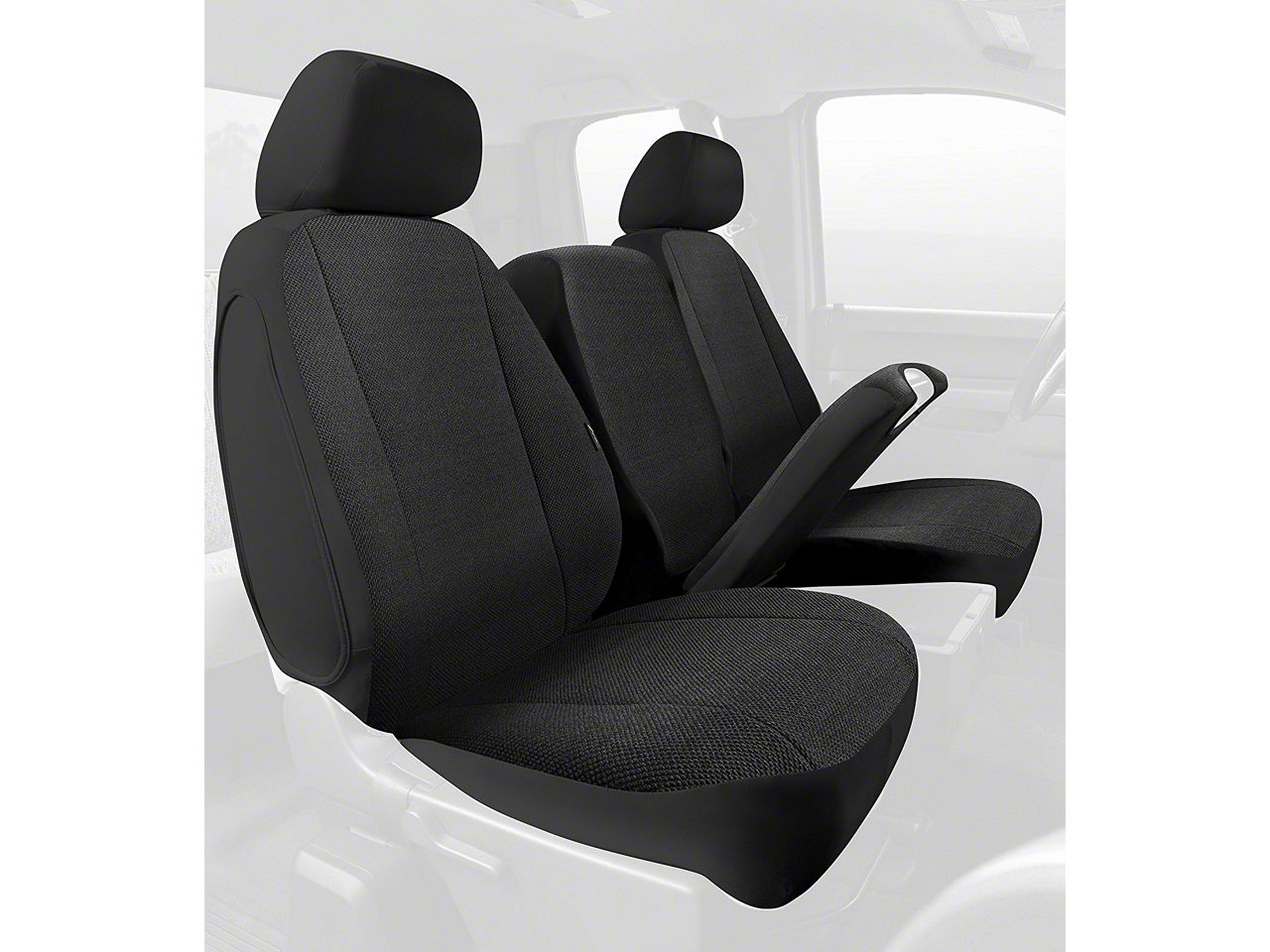 Fia Ram Custom Fit Solid Saddle Blanket Front Seat Covers Black