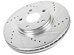 Power Stop Evolution Cross-Drilled and Slotted Rotors; Rear Pair (02-18 RAM 1500, Excluding SRT-10 & Mega Cab)