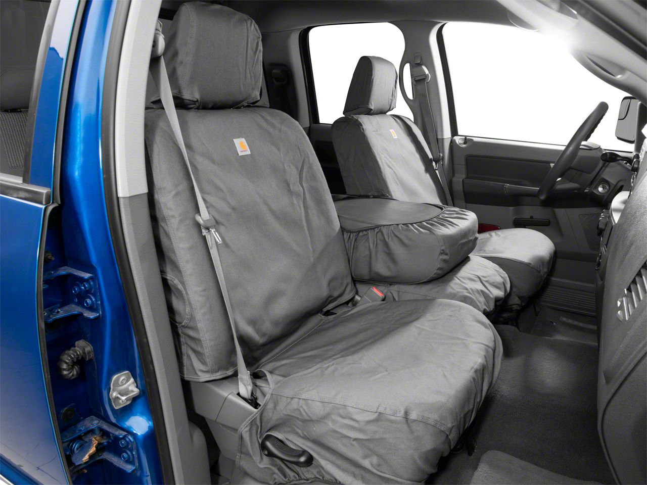 Covercraft Ram Carhartt Seat Saver Front Cover Gravel R102837 02 08 1500 W Bench - 2007 Dodge Ram 2500 Carhartt Seat Covers