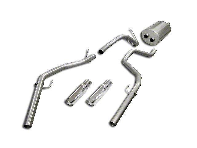 dB Performance by Corsa 3-Inch Sport Dual Exhaust System with 4-Inch Polished Tips; Rear Exit (09-18 5.7L RAM 1500)