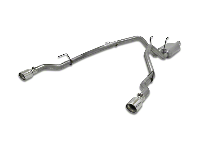 Flowmaster American Thunder Dual Exhaust System with Polished Tips; Rear Exit (09-18 5.7L RAM 1500 w/ Factory Dual Exhaust)