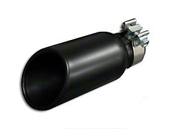 4x10-Inch Exhaust Tip; Black (Fits 2.75-Inch Tailpipe)