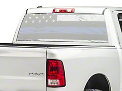 SEC10 Perforated Real Flag Rear Window Decal; Blue Line (02-22 RAM 1500)