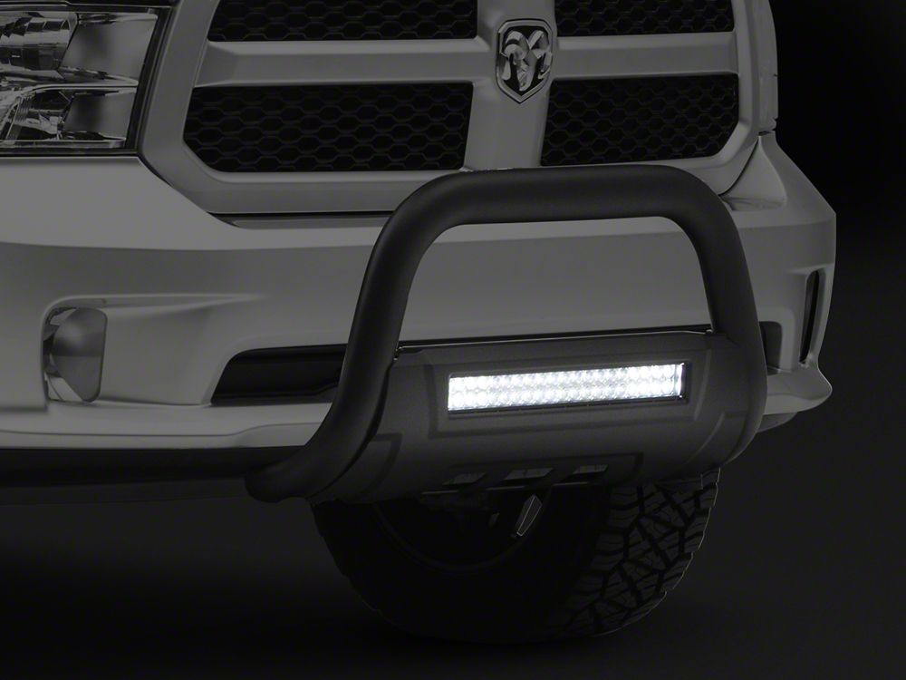 Barricade HD Bull Bar with Skid Plate and 20-Inch LED Light Bar; Black  (09-18 RAM 1500, Excluding Rebel)