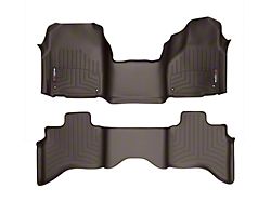 Weathertech DigitalFit Front Over the Hump and Rear Floor Liners; Cocoa (12-18 RAM 1500 Quad Cab)