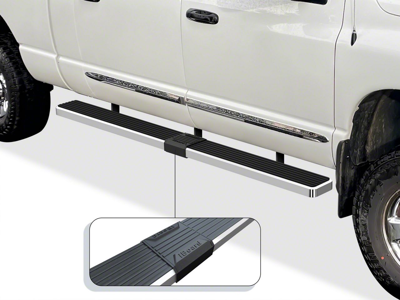 Ram 6 In Istep Running Boards Hairline Silver 06 08 Ram 1500 Mega Cab 1759