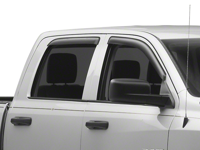 RedRock Window Deflectors; Front and Rear; Smoked (09-18 RAM 1500 Crew Cab)