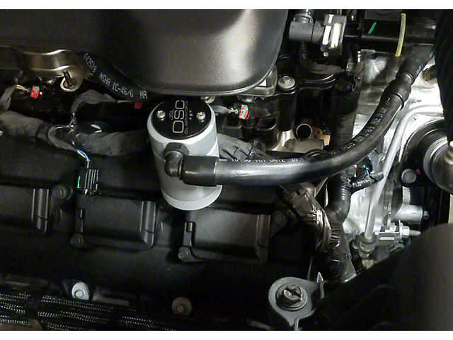 J&L 3.0 Oil Separator; Clear/Satin Anodized; Passenger Side (19-22 5.7L RAM 1500)