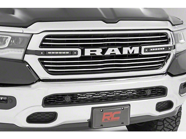 Rough Country Dual 6-Inch Black Series LED Grille Kit (19-22 RAM 1500 Big Horn, Laramie, Tradesman)