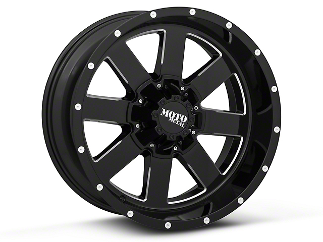Moto Metal MO962 Gloss Black Milled 6-Lug Wheel; 20x10; -24mm Offset (16-23 Titan XD)