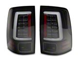 LED Tail Lights; All Black Housing; Clear Lens (13-18 RAM 1500 w/ Factory LED Tail Lights)