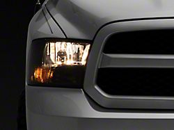 Euro Headlights; Chrome Housing; Smoked Lens (09-18 RAM 1500 w/ Factory Halogen Non-Projector Headlights)