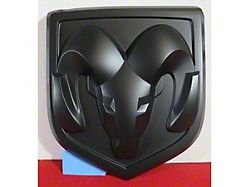 Mopar RAM Head Tailgate Emblem; Black (13-18 RAM 1500)