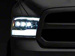 NOVA-Series LED Projector Headlights; Jet Black Housing; Clear Lens (09-18 RAM 1500 w/ Factory Halogen Non-Projector Headlights)
