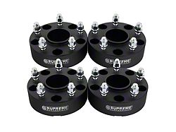 Supreme Suspensions 2-Inch Pro Billet Hub and Wheel Centric Wheel Spacers; Black; Set of Four (12-18 RAM 1500)