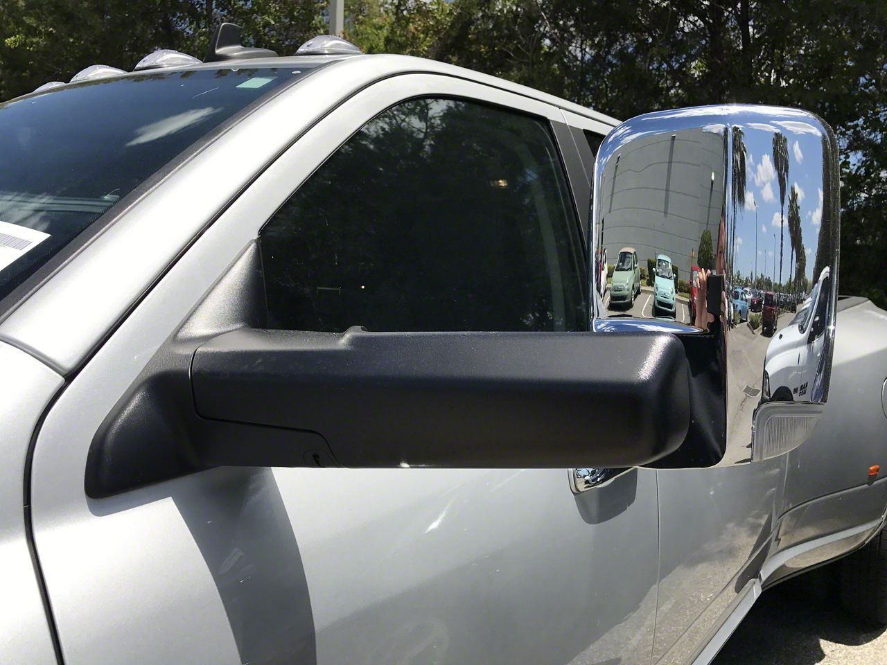 Infotainment RAM 1500 Power Folding Towing Mirrors; Chrome C-BDLMIR ...