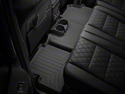 Weathertech Rear Floor Liner HP; Black (19-22 Silverado 1500 Crew Cab w/ Front Bucket Seats & Rear Underseat Storage)
