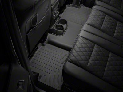 Weathertech Rear Floor Liner HP; Black (18-23 Tacoma Double Cab)