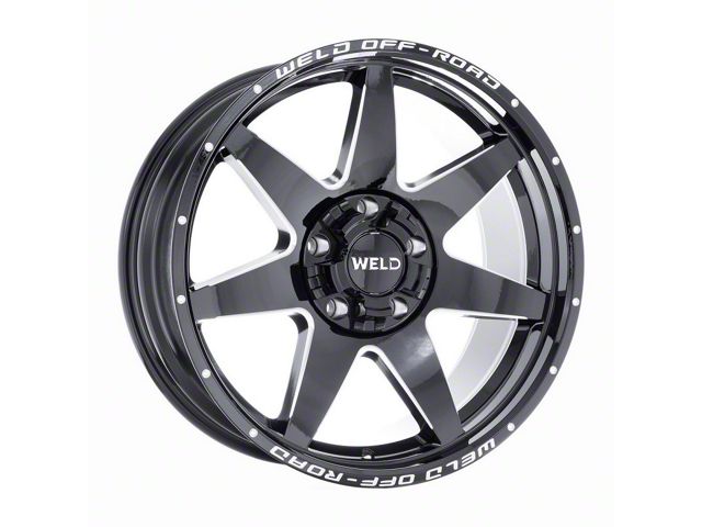 Weld Off-Road Retaliate Gloss Black Milled 5-Lug Wheel; 20x10; -18mm Offset (07-13 Tundra)