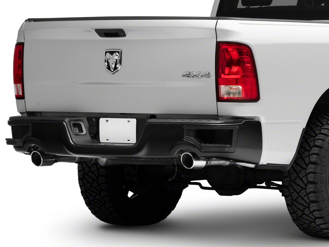 RAM 1500 Corner Step Style Steel Rear Bumper; Not Pre-Drilled for ...