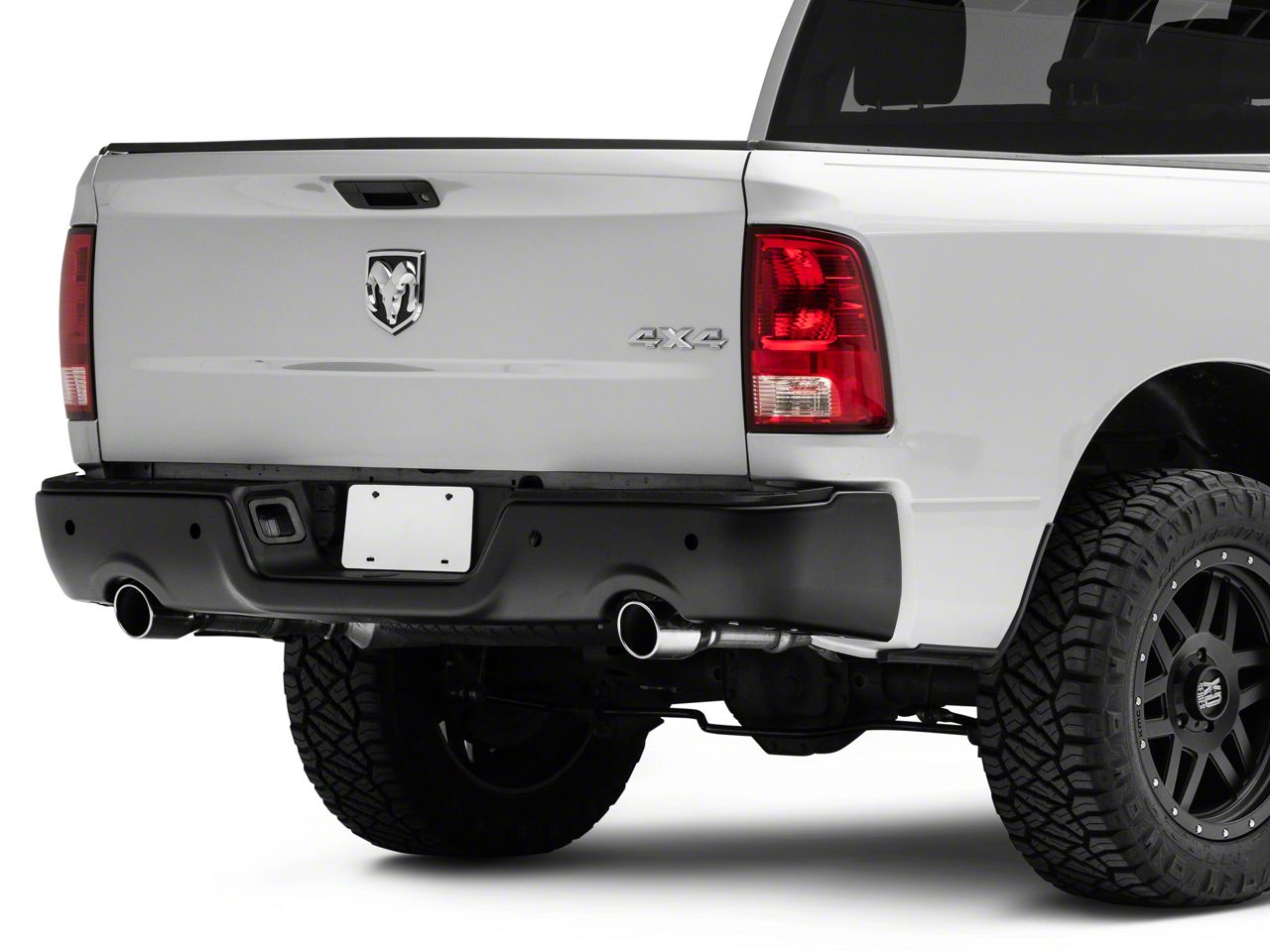 RAM 1500 OEM Style Steel Rear Bumper; Pre-Drilled for Backup Sensors ...