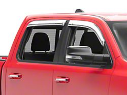 Ventvisor Window Deflectors; Front and Rear; Chrome (19-22 RAM 1500 Crew Cab)