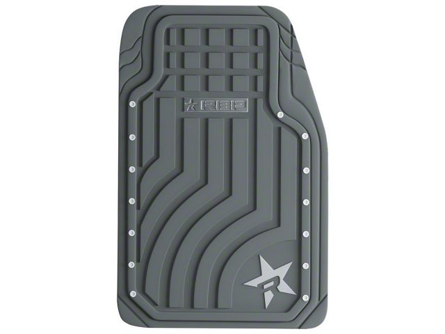 RBP Heavy Duty Rubber Front Floor Mats; Black (Universal; Some Adaptation May Be Required)