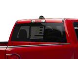 SEC10 Middle Window American Flag Decal; Matte Black (94-26 RAM 1500)