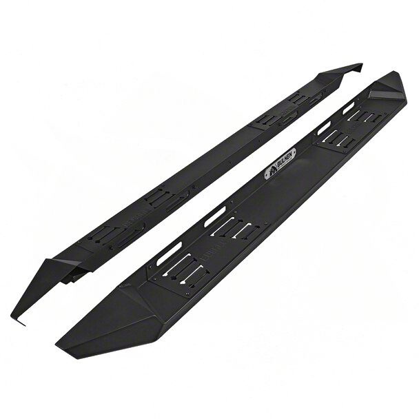 RAM 1500 Rugged Running Boards; Satin Black (0918 RAM 1500 Crew Cab)