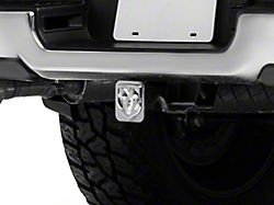 RAM Hitch Cover; Brushed Stainless (Universal; Some Adaptation May Be Required)
