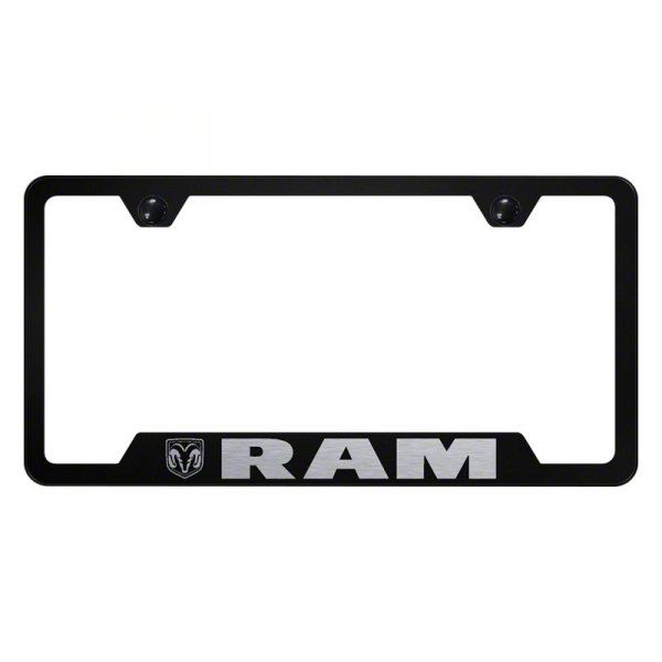 RAM 1500 RAM License Plate Frame; Black (Universal; Some Adaptation May ...