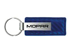 MOPAR Blue Carbon Fiber Leather Key Fob